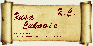 Rusa Ćuković vizit kartica